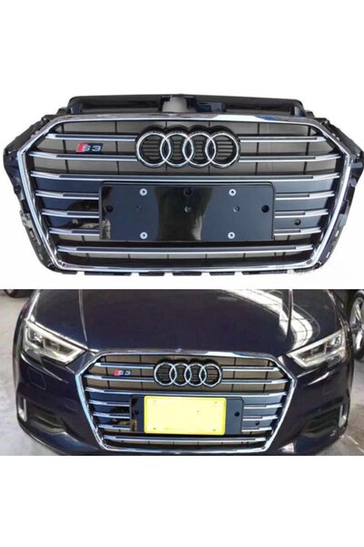 bosh Audi a3 s3 ön panjur ızgara 2016+ 8v krom siyah - MAKYAJLI