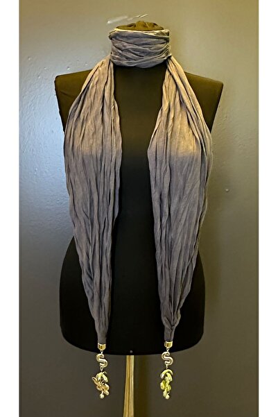 Gönülden Tasarım Eșarfă pentru femei bumbac moale cu lanț cu vârf de fier de ...