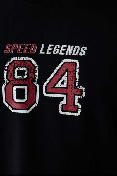 Penti Ανδρικό σετ πιτζάμες από βαμβακερό στάμπα με σύνθημα Speed