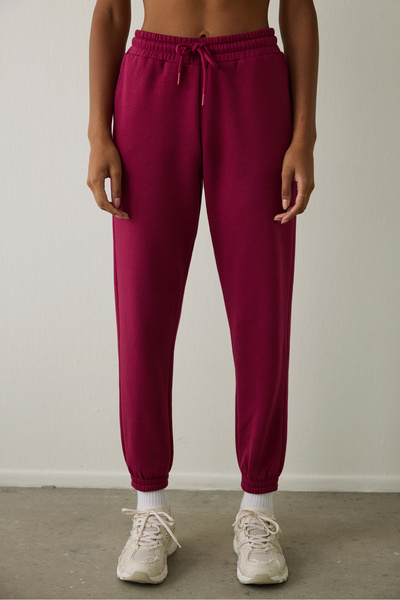 Penti Purple High Waist Tie Detailed Hooded Sweatpants