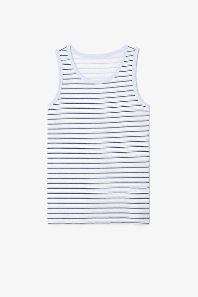 Penti Ανδρικό αγόρι σε υπερβαθύ λευκό χρώμα, ριγέ μπλουζάκι Captain Line, 2 τεμαχίων