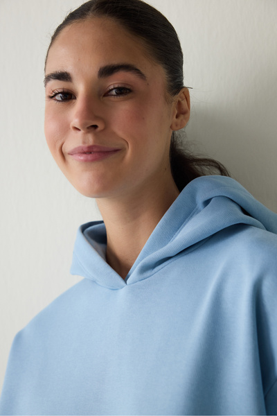Penti Blue Oversize Hooded Active Sweatshirt