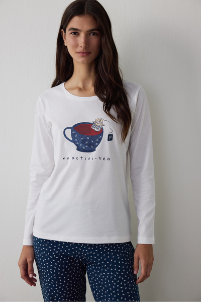 Penti Dark Petrol Color Activitea Pants Pajama Set