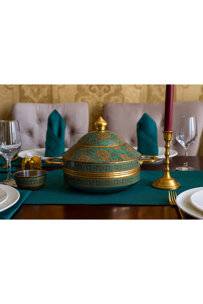 Dania 🌟 حاوية طعام هندية فاخرة بتصميم تراثي مذهل - سعة كبيرة 5 لتر 🌟