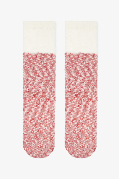 Penti Бял заек с разкъсана кожа, бродиран чорап