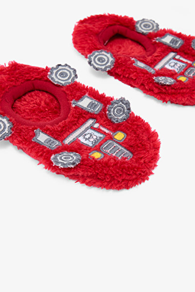 Penti Accesorii brodate pentru mașină pentru băieți roșii, cu talpă anti-alunecare