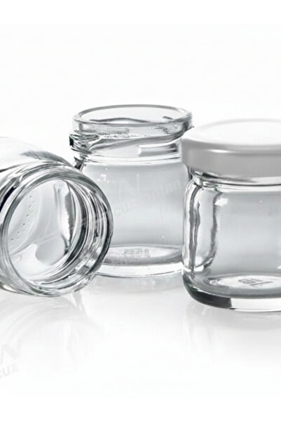 Viyalente Cam Kavanoz Kapaklı Numunelik 10 Adet 40 Cc Kapaklı