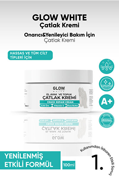 GLOW WHITE %10 Üreli El, Ayak ve Topuk Kremi – Yoğun Nem ve Onarıcı Bakım (100 ml)