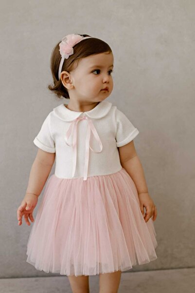 Şirin Şeyler Butiği Perla Kısa Kol Kız Çocuk Prenses Kabarık Tütü Elbise Bebe...