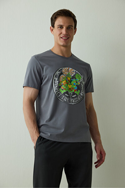 Penti Ανδρικό σετ πιτζάμες με κοντό μανίκι με στάμπα Ninja Turtles