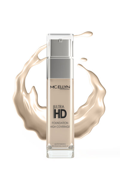 Mcellyn Profesyonel Ultra Yoğun Kapatıcı Hd Fondöten No:1