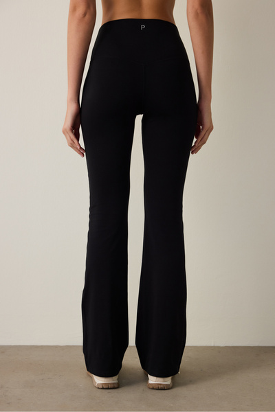 Penti Black High Waist Slim Fit Modal Spanish Leg Sweatpants