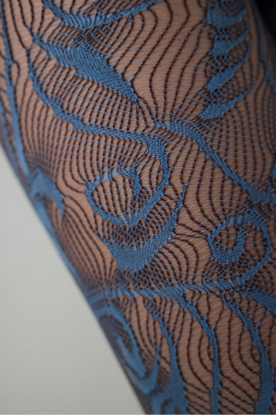 Penti Καφέ διπλό χρώμα, διχτυωτό σχέδιο, λεπτό καλσόν 15 Denier