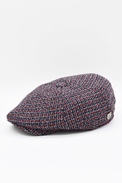 Külah Căciulă britanică premium pentru șofer Newsboy pentru bărbați, pălărie cu model burgundy