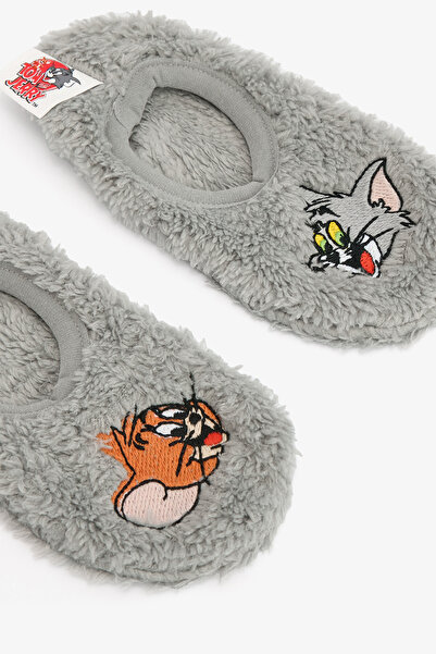 Penti Gray Boy's Tom & Jerry Non-Slip Sole Home Shoes