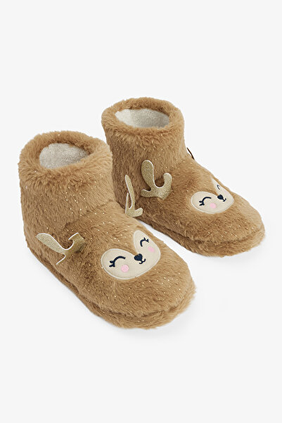 Penti Beige Rentier-Hausstiefel