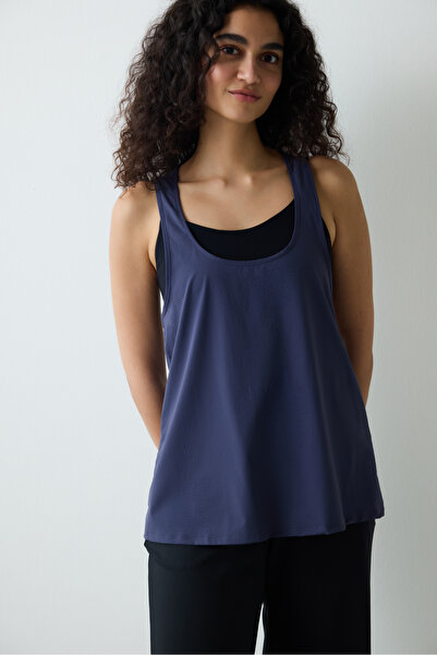 Penti Dark Indigo Back Detailed Sports Tank Top