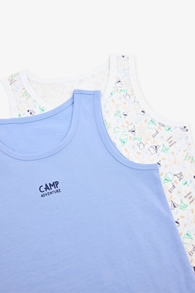 Penti Mehrfarbiger 2-teiliger Unterhemd für Jungen zum Camping aus Baumwolle