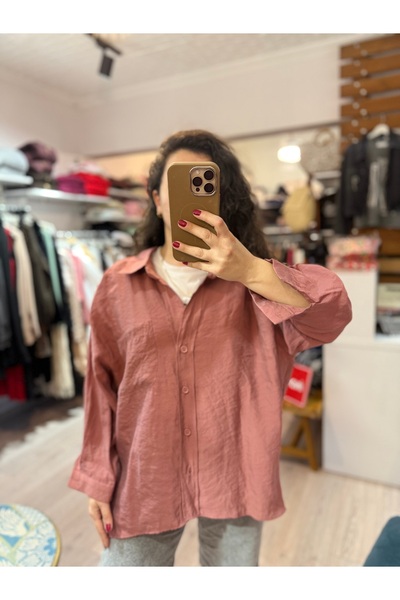 ALVWOMAN قميص قرفة عاري الكتفين مقاس كبير