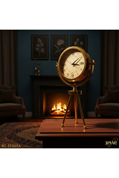 Hinora Ayaklı Tripod Model Roma Saat 47x26x13cm Dekoratif Saat