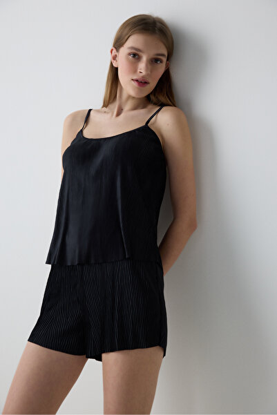 Penti Fleur Black Tank Top - Penti Loves Paris Collection