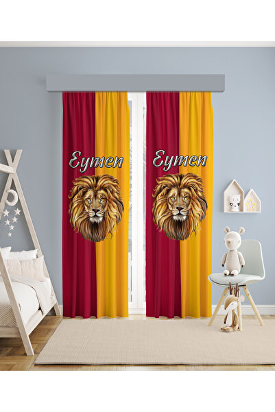 MEKTA HOME BEBEK VE ÇOCUK ODASI Aslan Desenli 2 Kanat Fon Perde