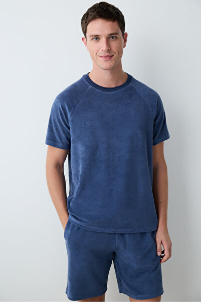 Penti Men's Basic Stone Shorts Pajama Set