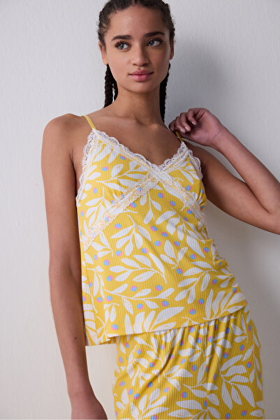 Penti Emilia Gelbes Hosen-Pyjama-Set