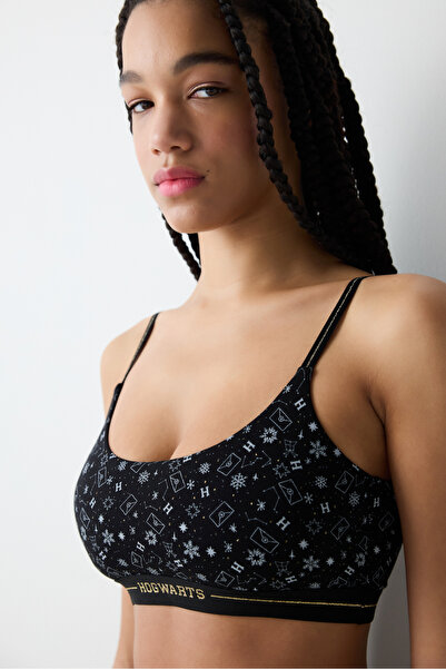 Penti Αφαιρούμενο μαύρο σουτιέν με επένδυση