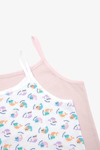 Penti Kız Çocuk Purrmaid Pamuklu Çok Renkli 2'li Atlet