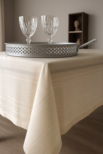 Hevia Home Dertsiz Leke Tutmaz Keten Colber Masa Örtüsü