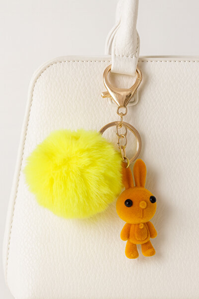 Modex Yellow Plush Tedy Bag Accessory Keychain