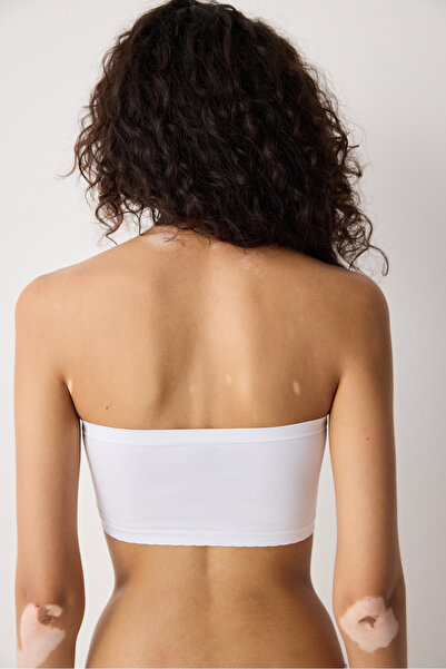 Penti Bílá základní podprsenka bez ramínek a kostic