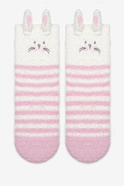 Penti Мръснобели чорапи със заек за момиче