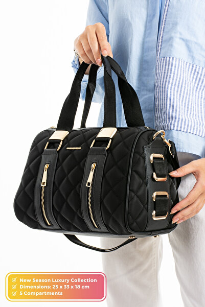 POLOGRAND London Original Just Polo Collection Cylinder Sports Model Quilted Cross Strap Large Size Stylish Shoulder Bag