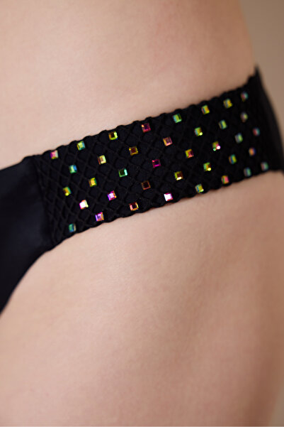 Penti Cara Side Stone Μαύρο Μπικίνι Bottom - Gamze Erçel Collection