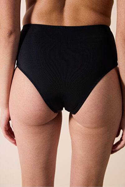 Penti Cara Ψηλόμεσο Μαύρο Μπικίνι με Διακοσμητικές Πέτρες - Συλλογή Gamze Erçel