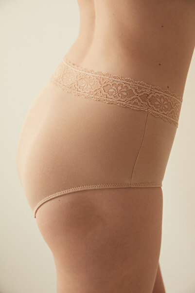 Penti Beauty Cotton High Waist Nude Slip Panties