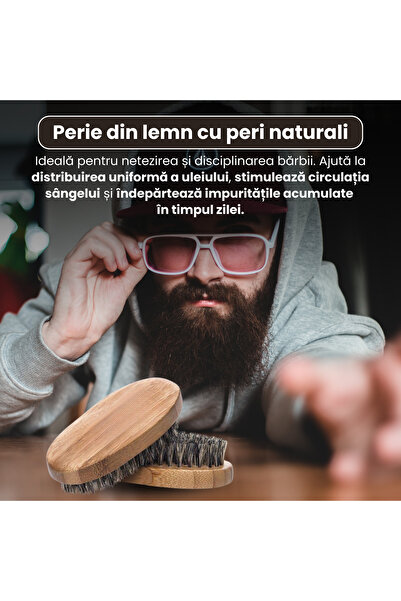 OEM Professional beard care kit – complete set with moisturizing oil, comb and wooden brush