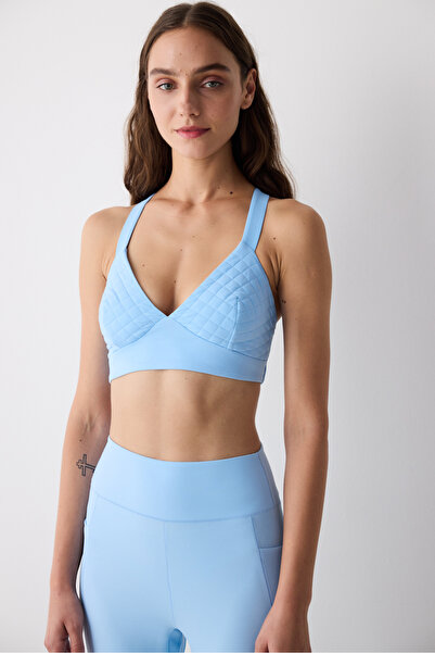 Penti Light Blue Back Detail Bruna Sports Bra - Saude Collection