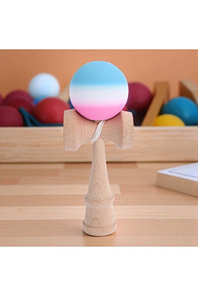 OEM Kendama din lemn profesională, jucărie interactivă, 18 cm, minge cu suprafață antiderapantă, model gradient