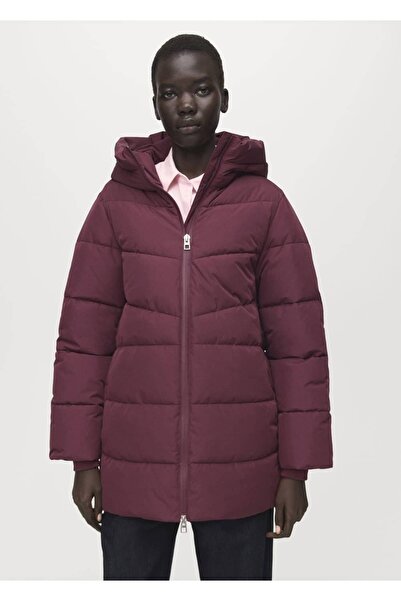 MANGO Woman Kapüşonlu kapitone anorak