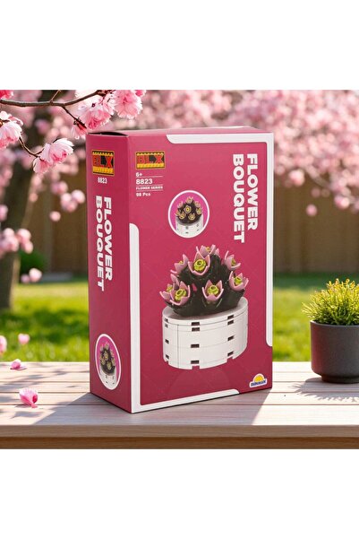 Sunman BLX Flower Set Gül Buketi 98 Parça Yaratıcı Dekoratif Model Yapım Seti