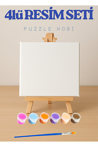 Puzzle 20X20 CM TUVAL MİNİ ŞÖVALE AKRİLİK BOYA FIRÇA SETİ