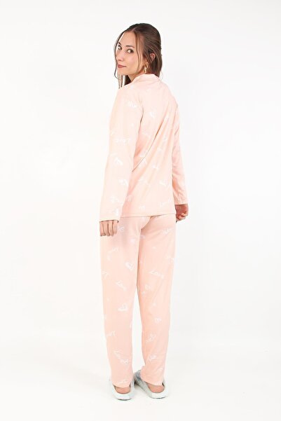 Mckanzie 3302 Milan Soft Shirt Collar Long Sleeve Long Bottom Pajama Set