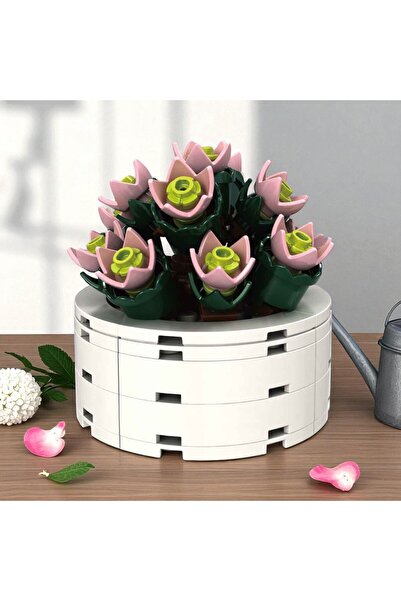 Sunman BLX Flower Set Gül Buketi 98 Parça Yaratıcı Dekoratif Model Yapım Seti