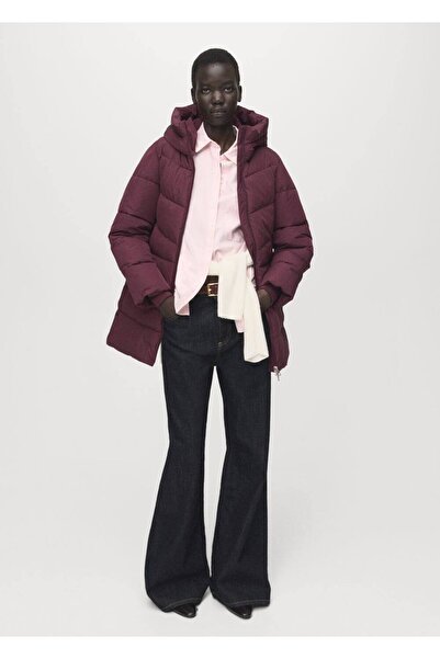 MANGO Woman Kapüşonlu kapitone anorak