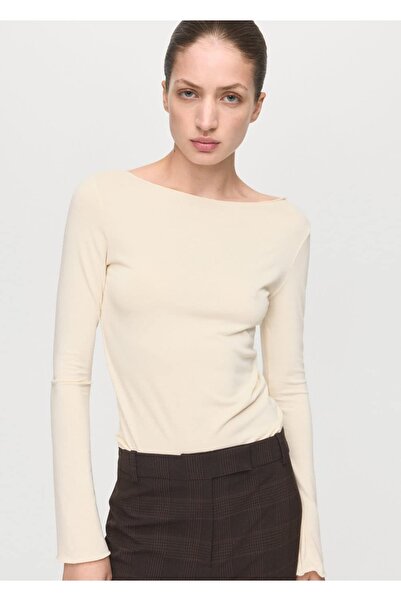 MANGO Woman Kayık yaka tişört