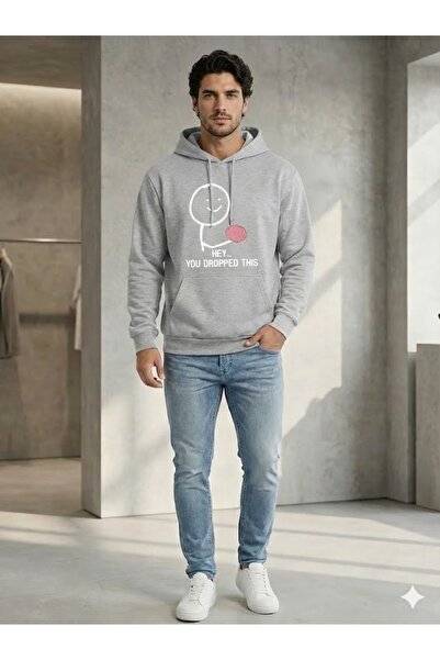 Trendy Sun هودي رجالي عالي الجودة مطبوع عليه عبارة 'Hey... Bunu Düşurdın' على...