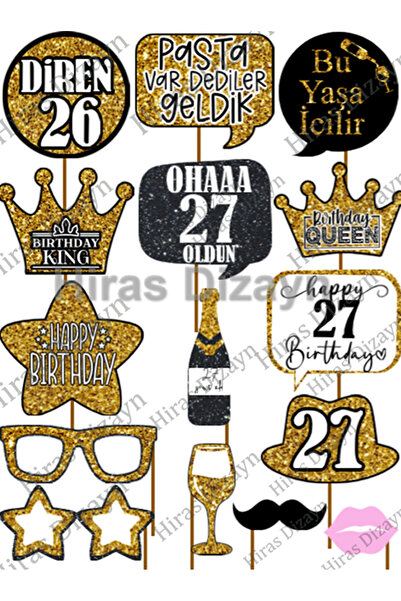 Hiras Dizayn 27 de ani, femei, bărbați, 15 bucăți, sloganuri strălucitoare de...